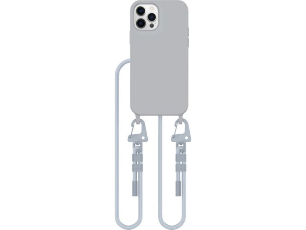 Kryt se šňůrkou na iPhone 12 / 12 Pro - Tech-Protect, Magnecklace MagSafe Crayon Gray