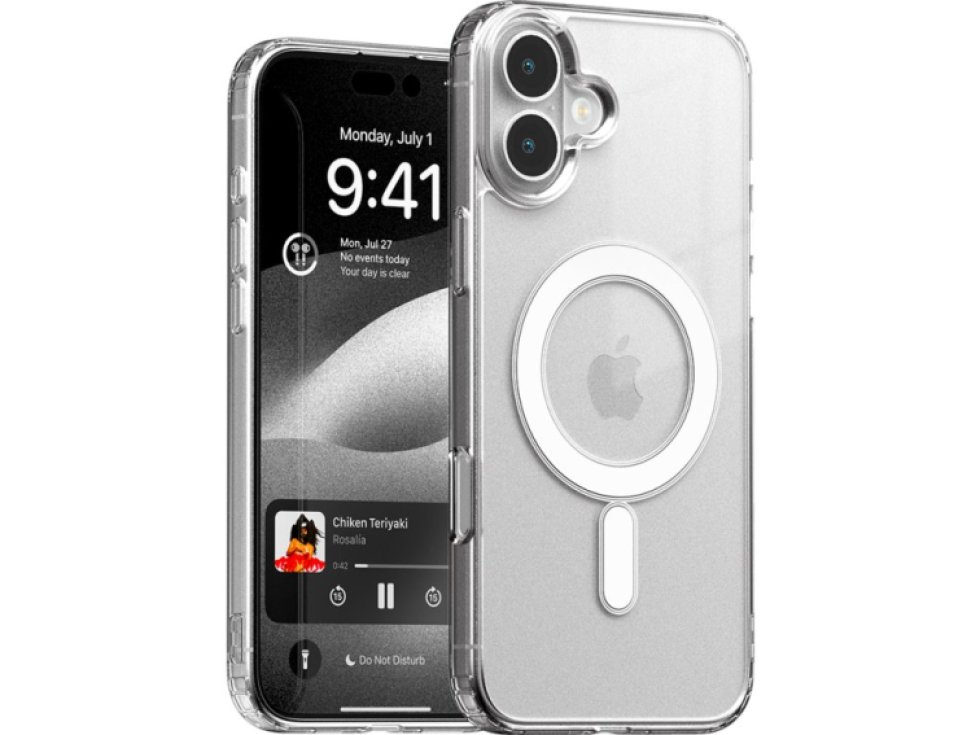 Ochranný kryt na iPhone 16 PLUS - Mercury, JelHard MagSafe Transparent