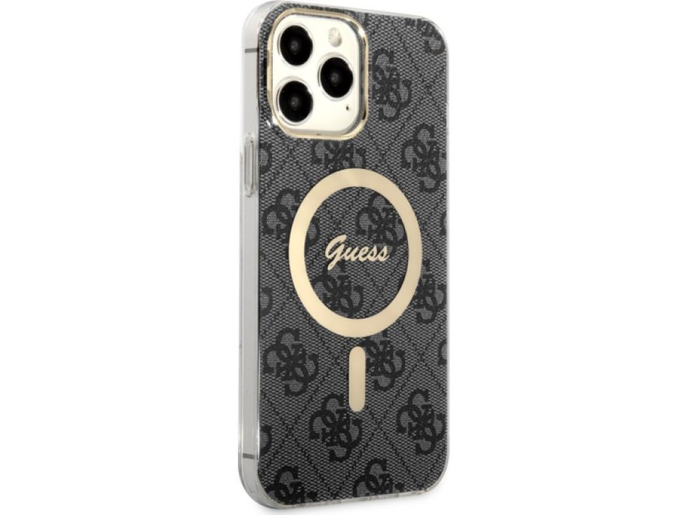 Ochranný kryt pro iPhone 13 Pro MAX - Guess, 4G IML MagSafe Black GUHMP13XH4STK