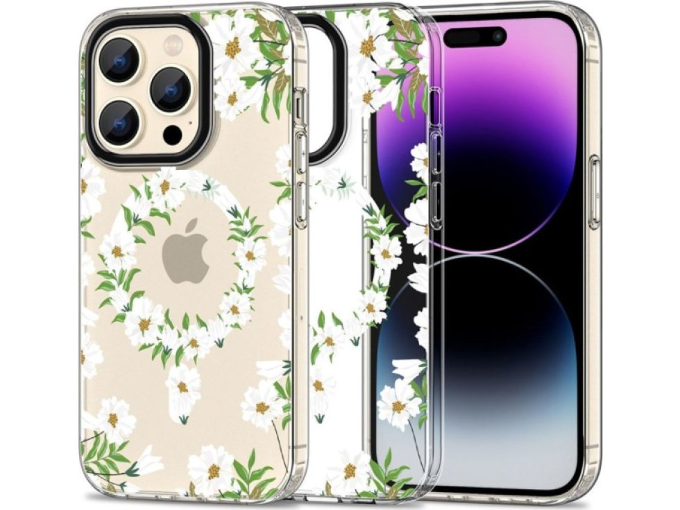 Ochranný kryt na iPhone 15 Pro - Tech-Protect, Magmood MagSafe White Daisy