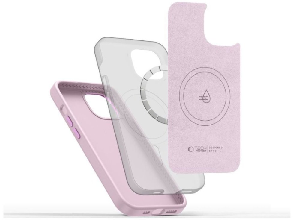 Ochranný kryt na iPhone 15 - Tech-Protect, Pure MagSafe Pink Pearl