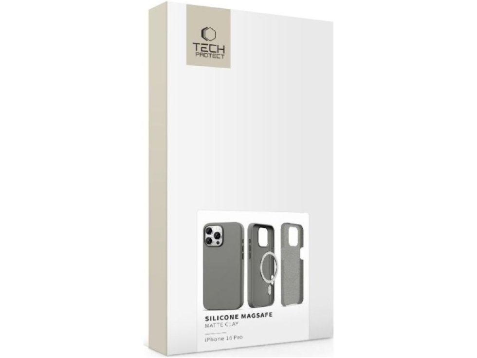 Ochranný kryt na iPhone 16 Pro - Tech-Protect, Silicone MagSafe Clay
