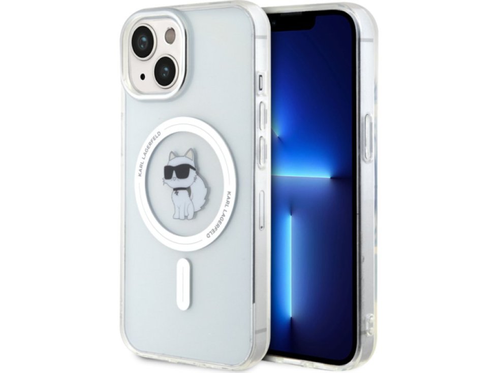 Ochranný kryt na iPhone 15 - Karl Lagerfeld, IML Choupette MagSafe Transparent KLHMP15SHFCCNOT