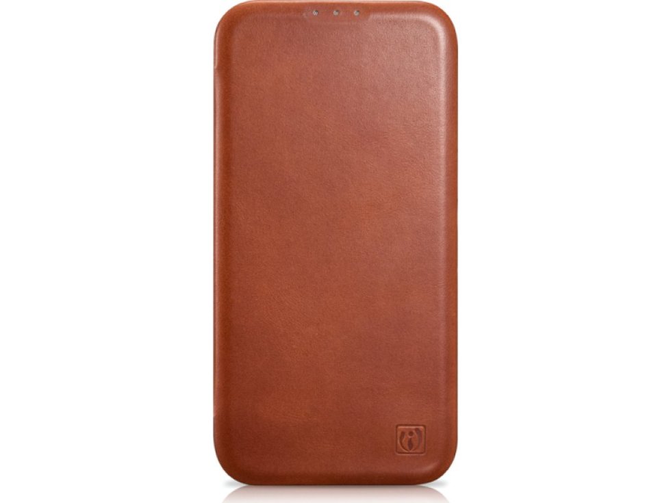 Knížkové pouzdro pro iPhone 14 - iCarer, Curved Edge MagSafe Brown AKI14220705-BN
