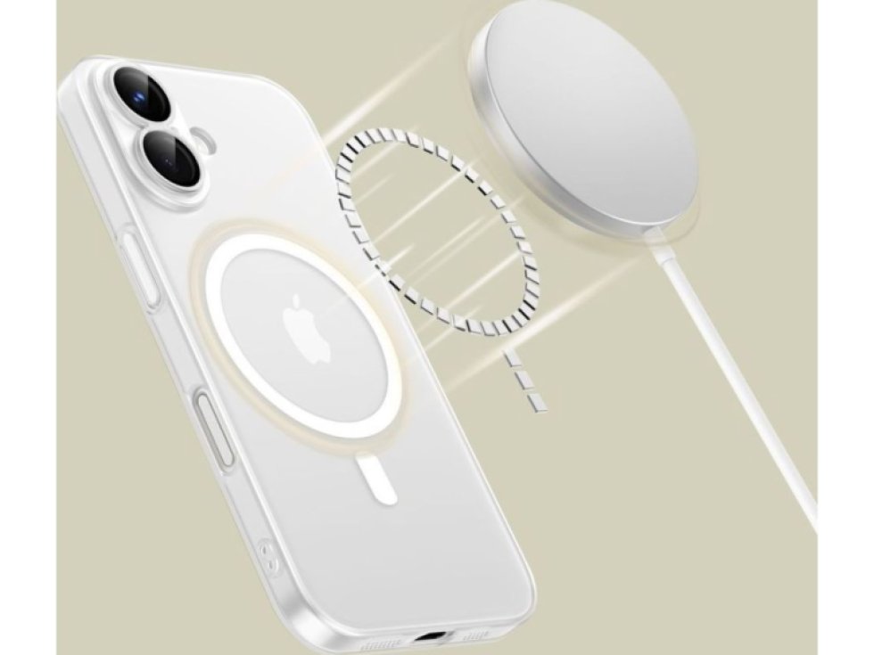 Ochranný kryt na iPhone 15 Pro - Tech-Protect, MagSlim MagSafe White