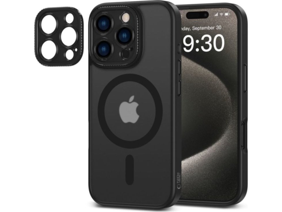 Ochranný kryt na iPhone 16 Pro - Tech-Protect, Magcam MagSafe Matte Black