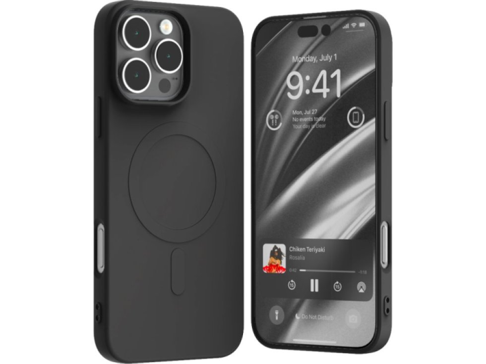 Ochranný kryt na iPhone 16 Pro MAX - Mercury, SemiSilicon MagSafe Black