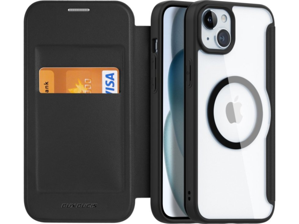 Ochranné pouzdro na iPhone 15 PLUS - DuxDucis, SkinX Pro with MagSafe Black