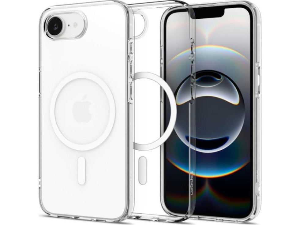 Ochranný kryt na iPhone 16e - Spigen, Liquid Crystal MagSafe Crystal Clear