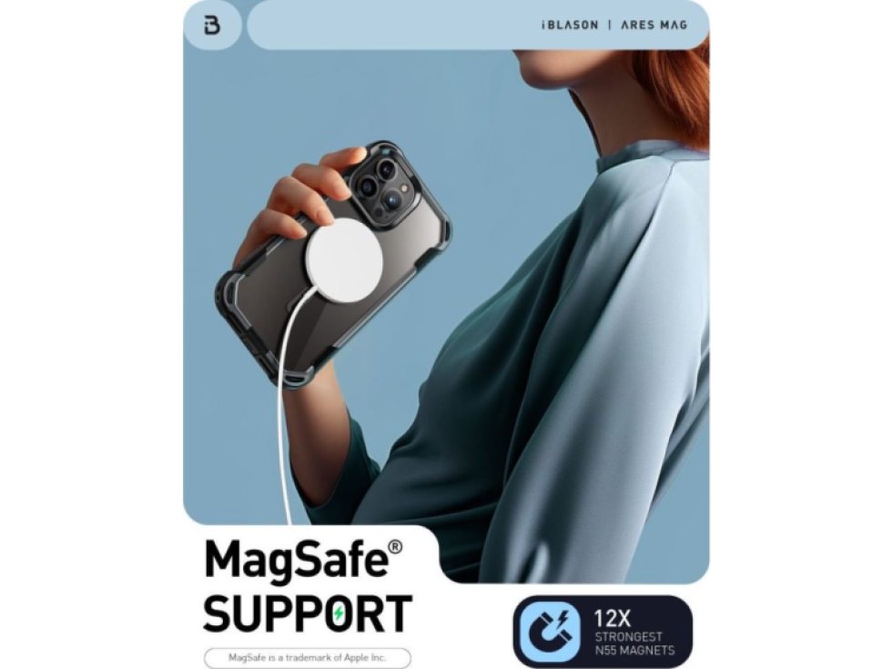 Ochranný kryt na iPhone 15 Pro MAX - Supcase, Ares MagSafe Black