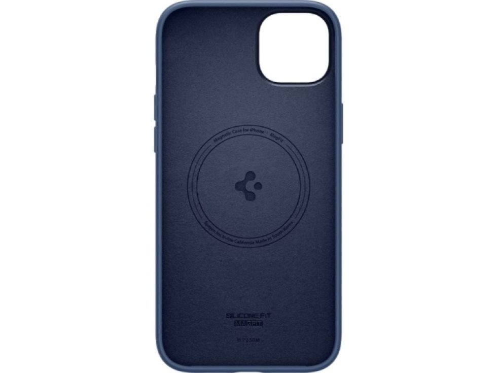 Ochranný kryt pro iPhone 14 PLUS - Spigen, Silicone Fit MagSafe Navy Blue