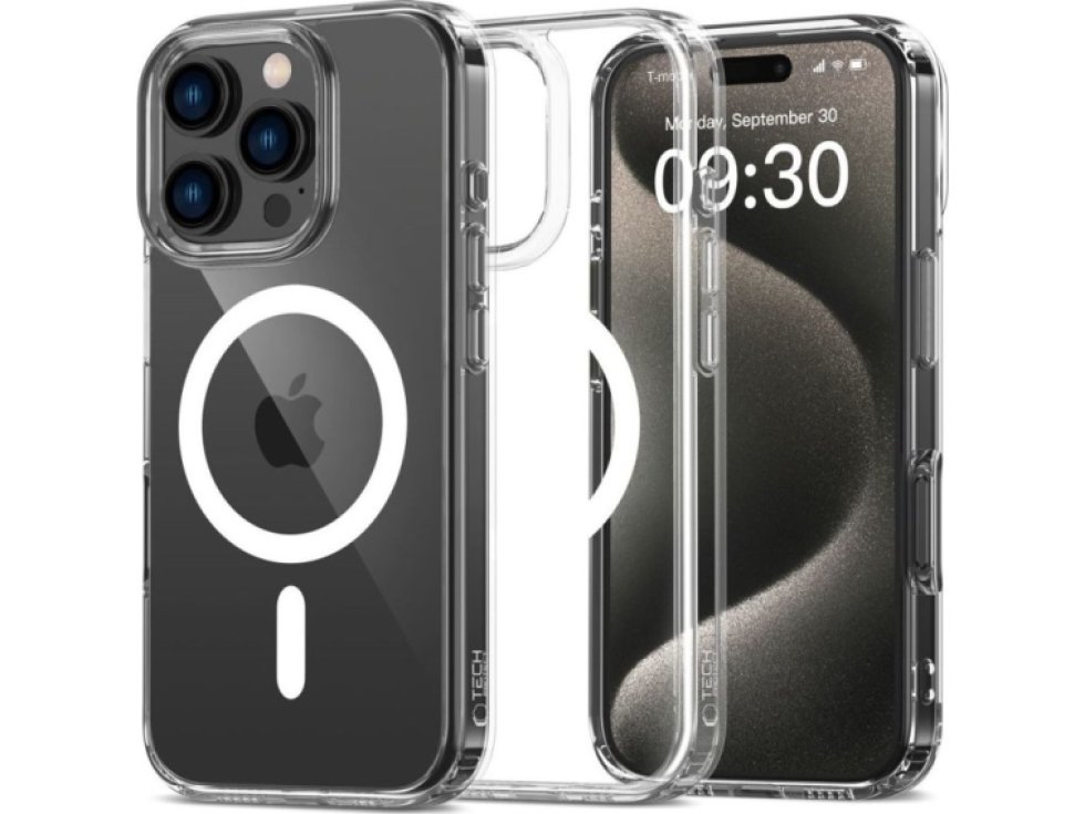 Ochranný kryt na iPhone 16 Pro MAX - Tech-Protect, Flexair Hybrid MagSafe Clear