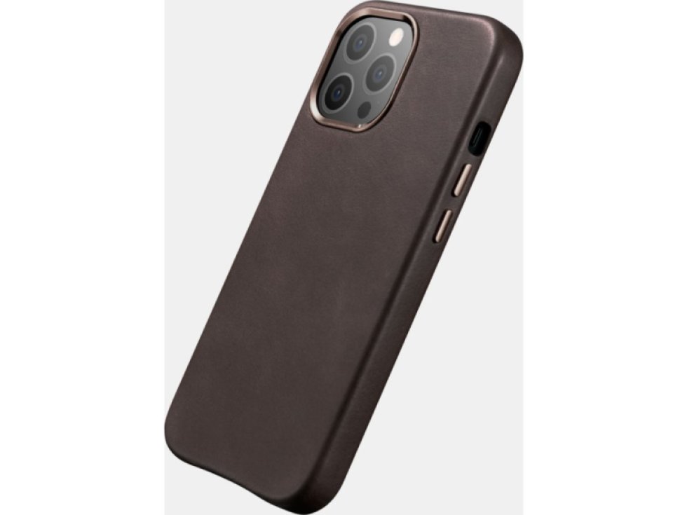 Kožený kryt na iPhone 13 Pro MAX - iCarer, Oil Wax with MagSafe Coffee 11.01.WMI1304-CO