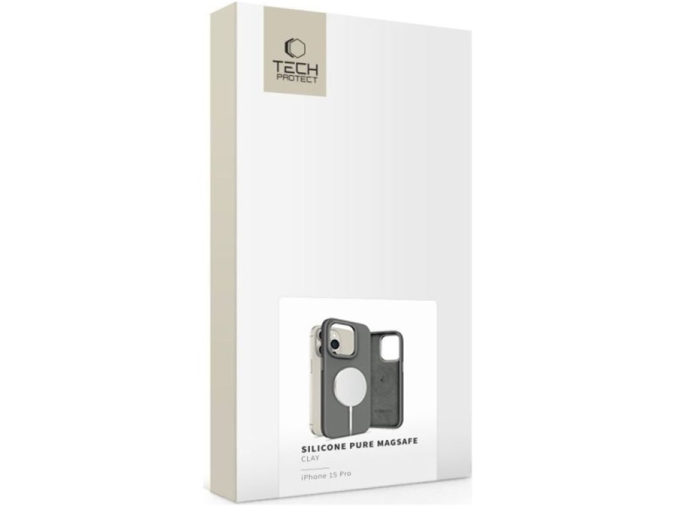Ochranný kryt na iPhone 15 Pro - Tech-Protect, Pure MagSafe Clay