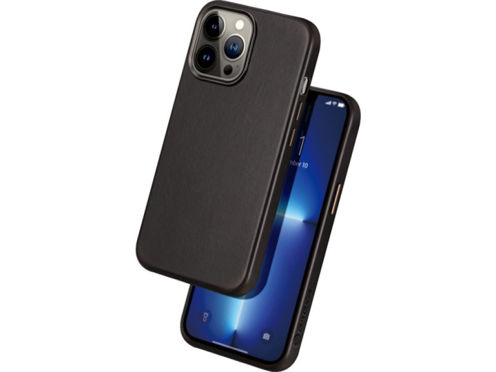 Kožený kryt na iPhone 13 Pro MAX - DuxDucis, Naples with MagSafe Coffee