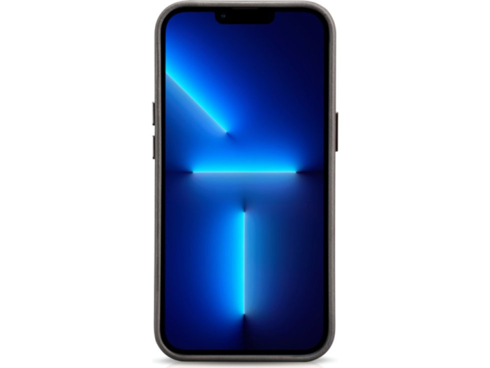 Kožený obal na iPhone 14 Pro - iCarer, OilWax MagSafe Gray WMI14220704-Gray