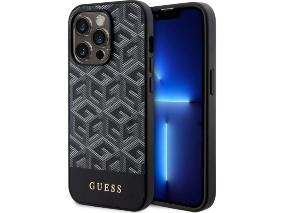Ochranný kryt na iPhone 15 Pro MAX - Guess, G Cube MagSafe Black GUHMP15XHGCFSEK