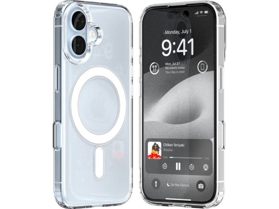 Ochranný kryt na iPhone 16 - Mercury, JelHard MagSafe Transparent