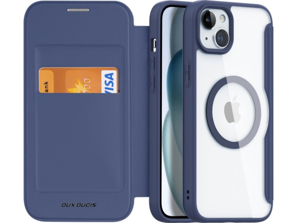 Ochranné pouzdro na iPhone 15 PLUS - DuxDucis, SkinX Pro with MagSafe Blue