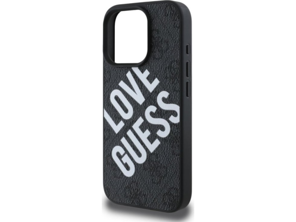 Ochranný kryt na iPhone 16 Pro MAX - Guess, 4G Big Love MagSafe Black GUHMP16XP4PLGWK
