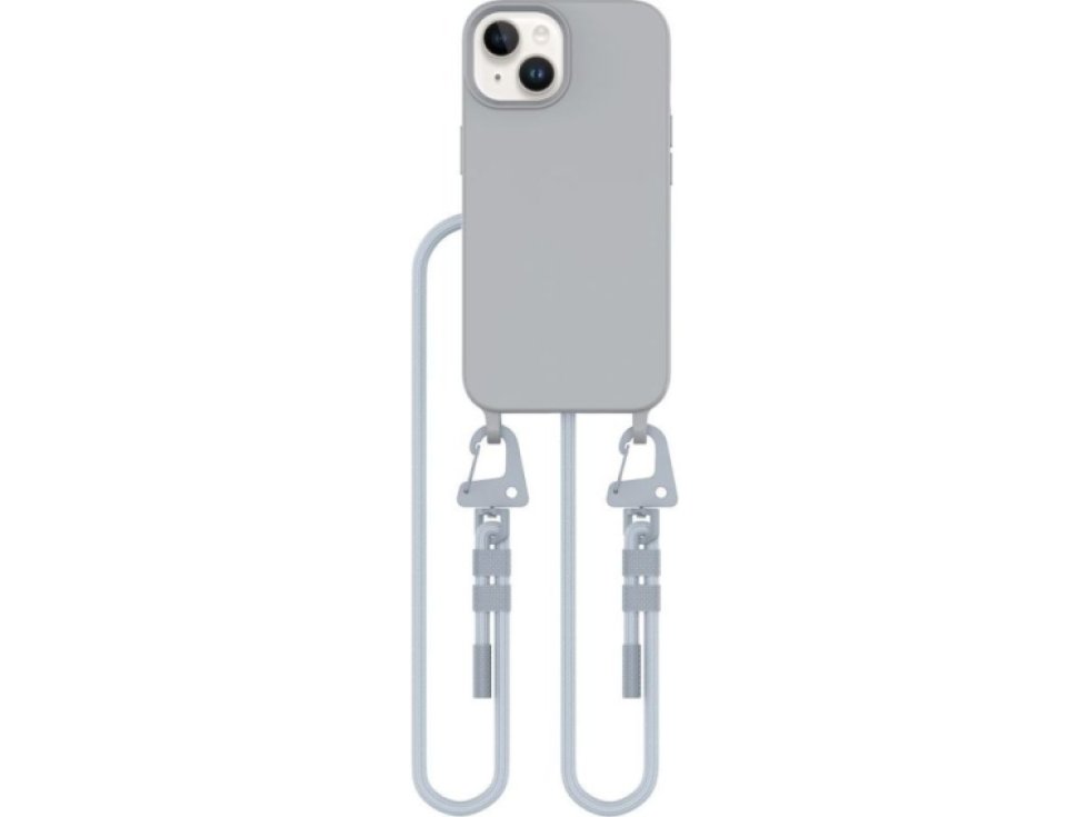 Kryt se šňůrkou na iPhone 14 - Tech-Protect, Magnecklace MagSafe Crayon Gray