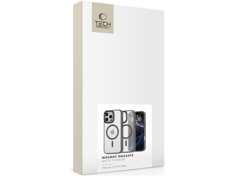 Ochranný kryt na iPhone 16 Pro MAX - Tech-Protect, Magmat MagSafe Matte Titanium