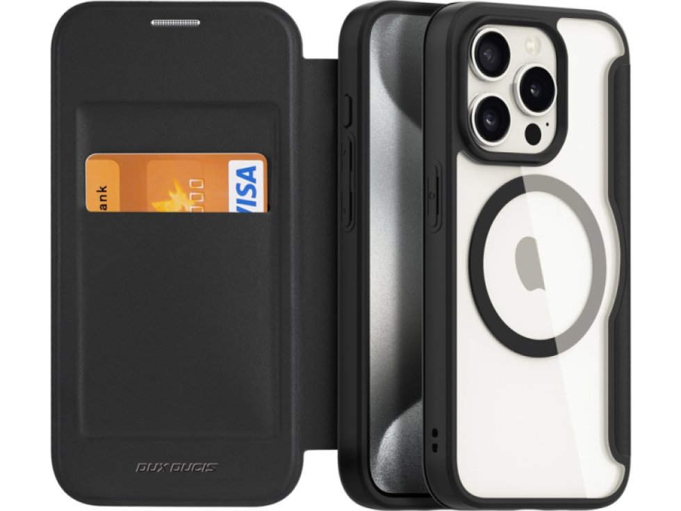 Ochranné pouzdro na iPhone 15 Pro - DuxDucis, SkinX Pro with MagSafe Black