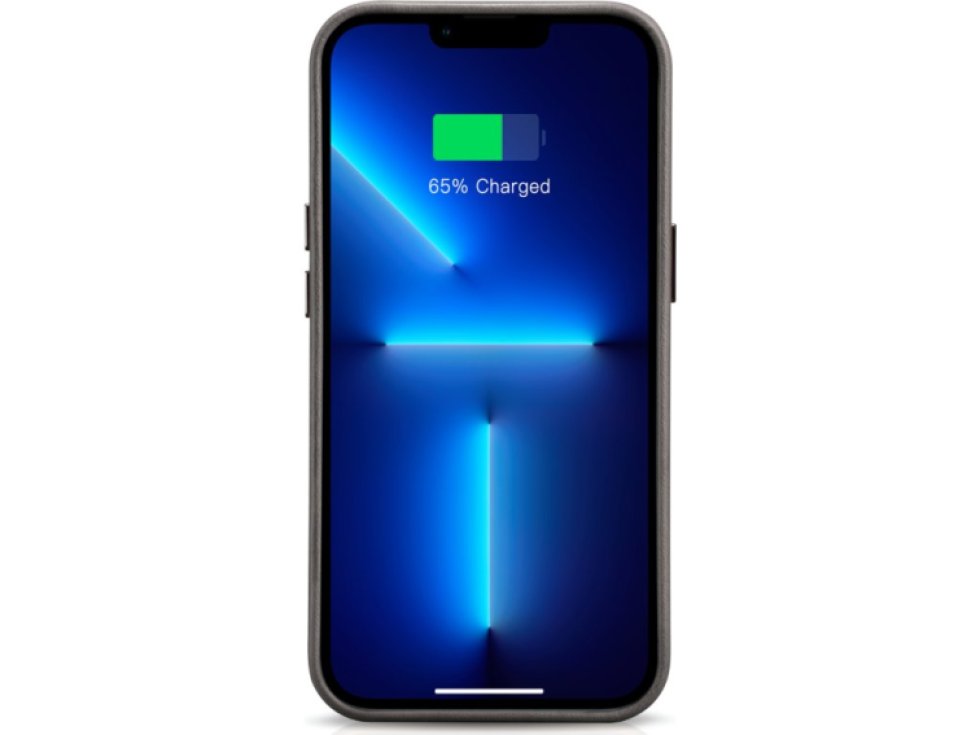 Kožený obal na iPhone 14 Pro MAX - iCarer, OilWax MagSafe Gray WMI14220704-Gray