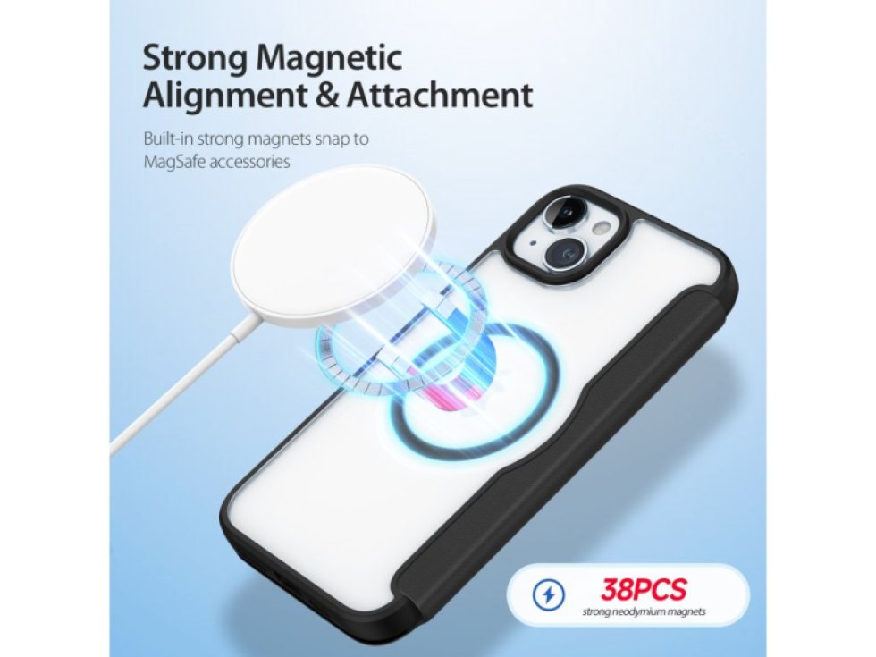 Ochranné pouzdro na iPhone 15 PLUS - DuxDucis, SkinX Pro with MagSafe Black