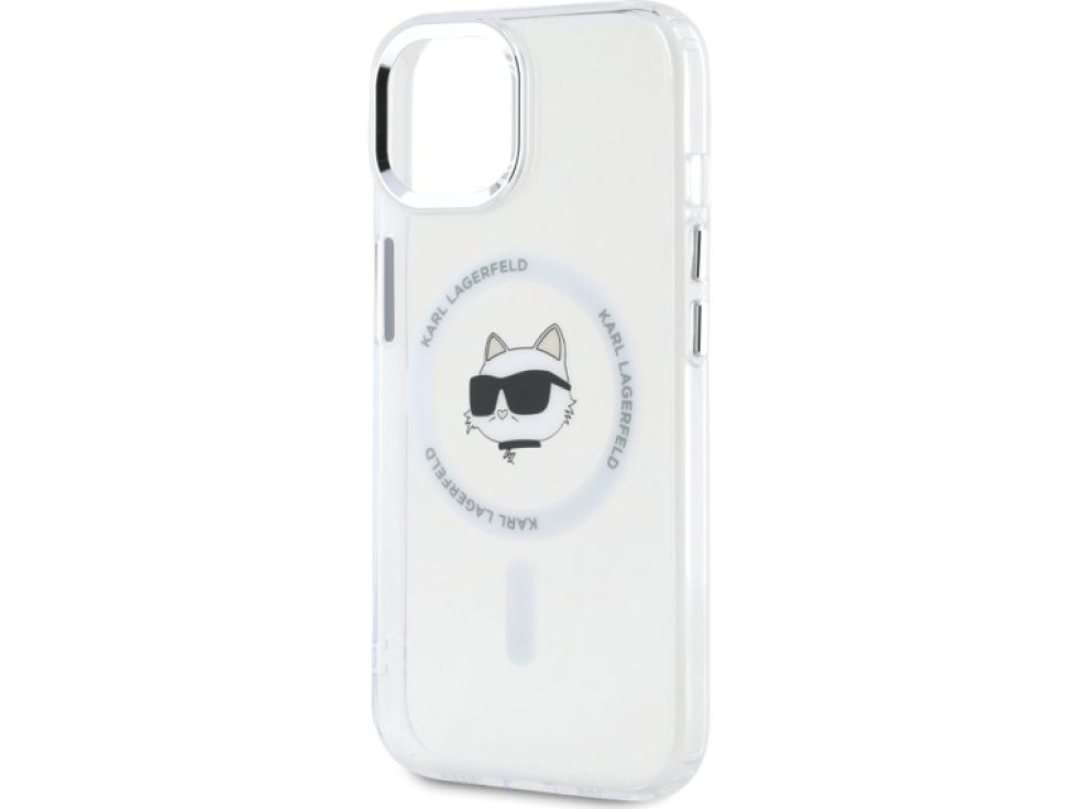 Ochranný kryt na iPhone 15 - Karl Lagerfeld, IML Choupette Head MagSafe Transparent KLHMP15SHLSCHH