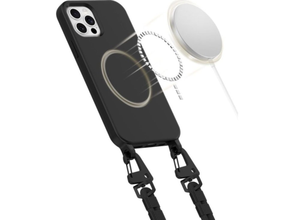 Kryt se šňůrkou na iPhone 12 / 12 Pro - Tech-Protect, Magnecklace MagSafe Black
