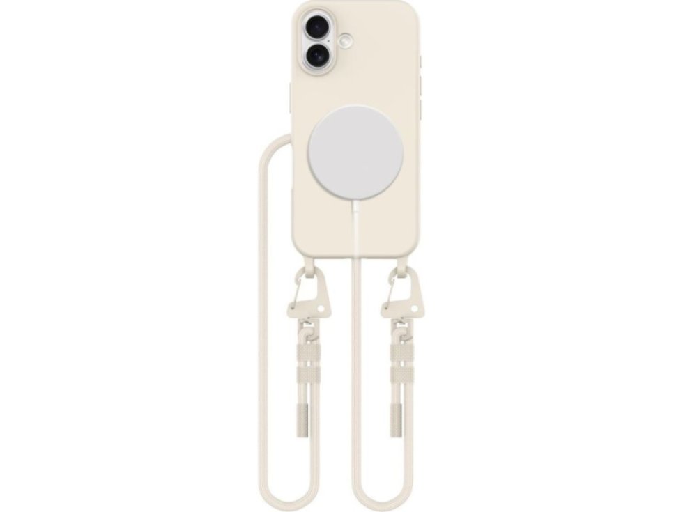 Kryt se šňůrkou na iPhone 16 - Tech-Protect, Magnecklace MagSafe Cosmic Latte