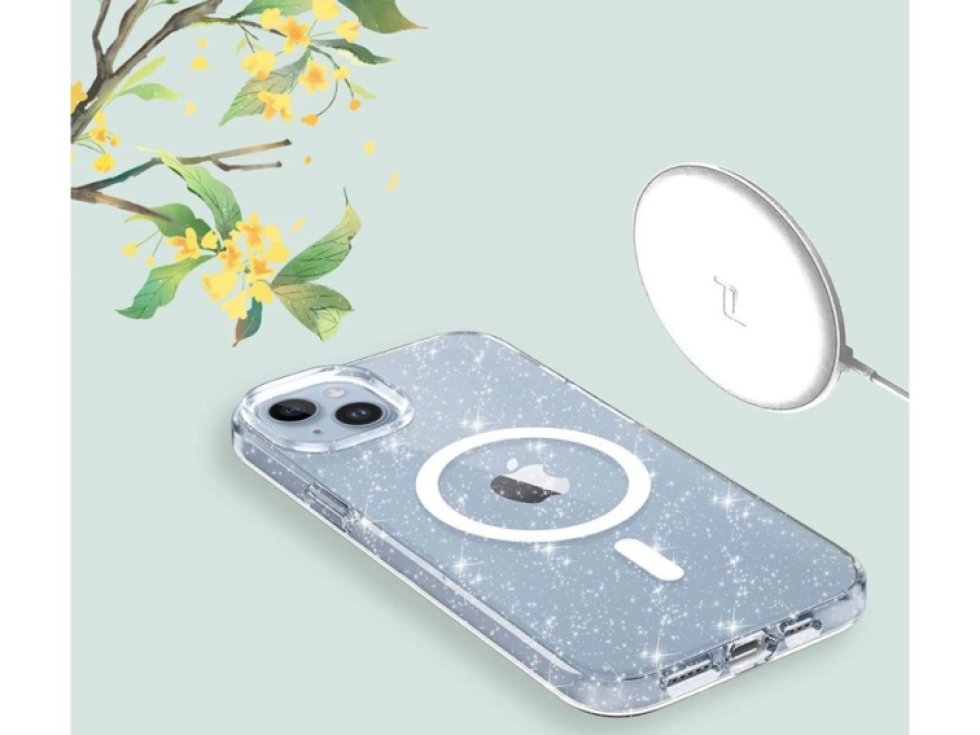 Ochranný kryt pro iPhone 13 / 14 - Tech-Protect, FlexAir Hybrid MagSafe Glitter
