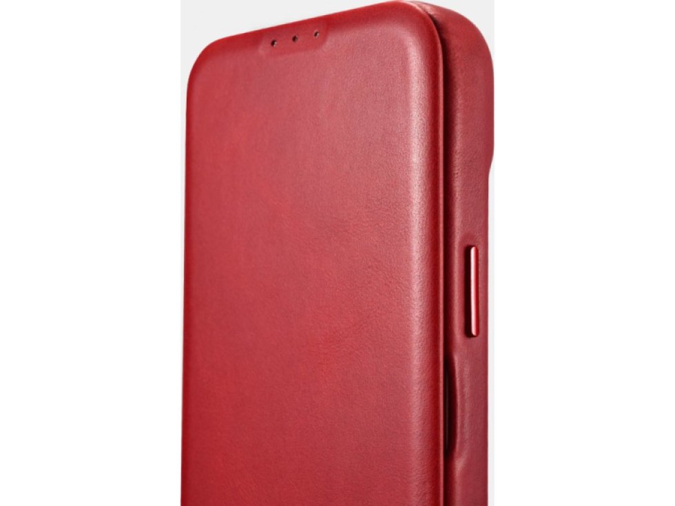 Knížkové pouzdro pro iPhone 14 PLUS - iCarer, Curved Edge MagSafe Red AKI14220707-RD