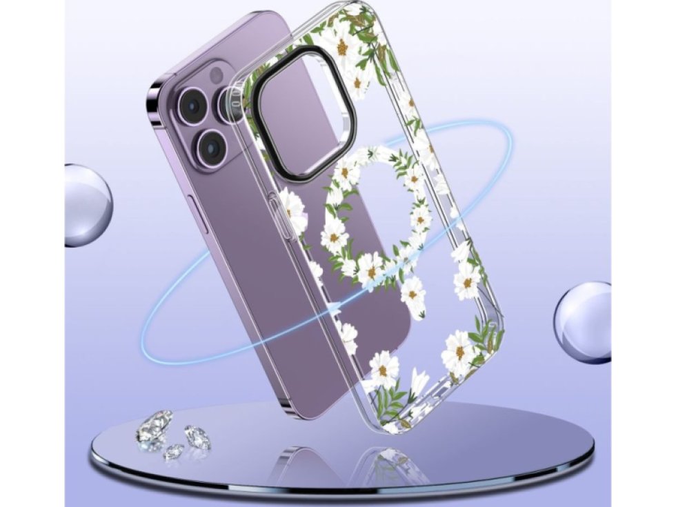 Ochranný kryt na iPhone 15 Pro - Tech-Protect, Magmood MagSafe White Daisy