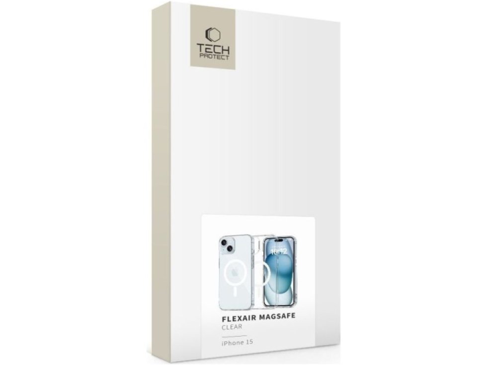Ochranný kryt na iPhone 15 - Tech-Protect, FlexAir MagSafe Clear