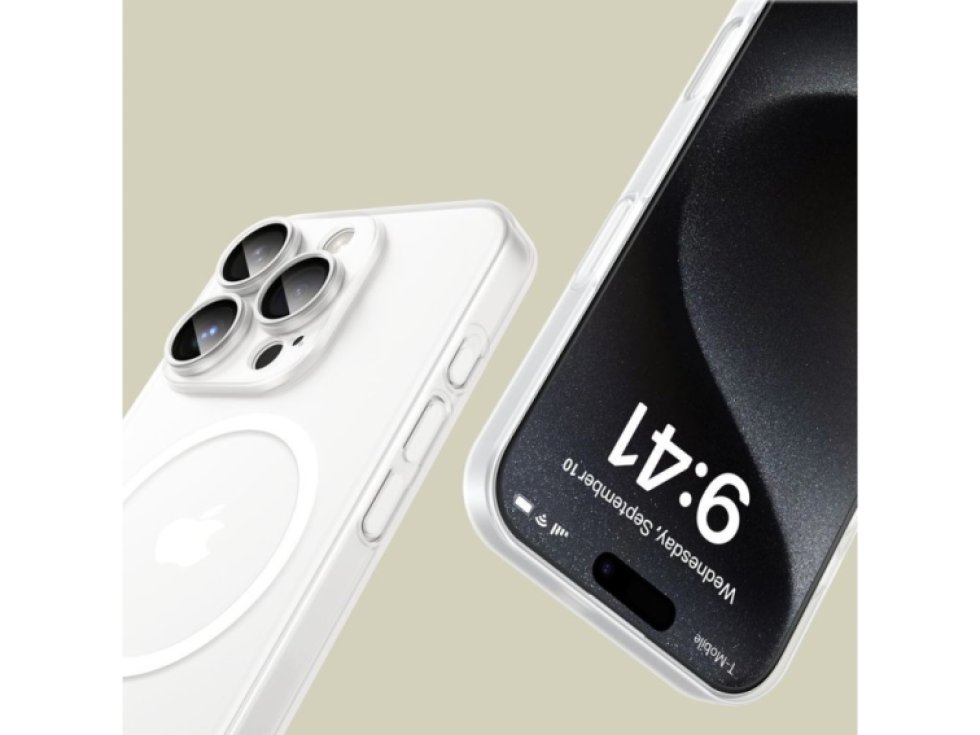 Ochranný kryt na iPhone 16 Pro - Tech-Protect, MagSlim MagSafe White