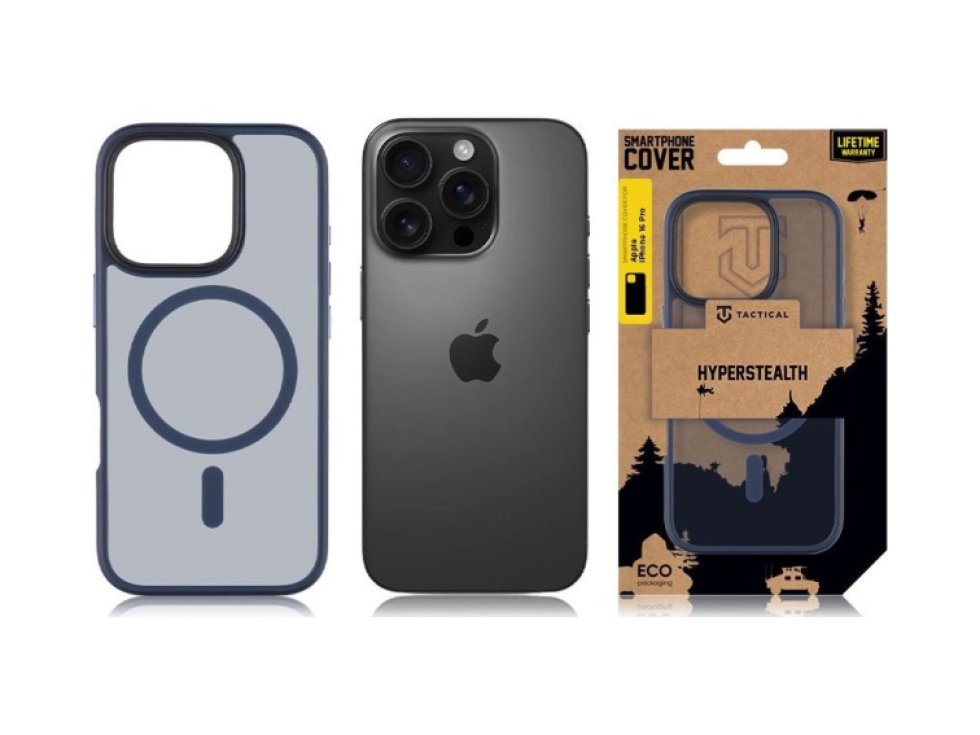 Ochranný kryt na iPhone 16 Pro - Tactical, MagForce Hyperstealth Deep Blue