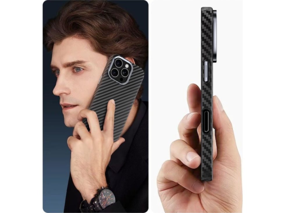 Ochranný kryt na iPhone 16e - Tech-Protect, ION Carbon MagSafe Black