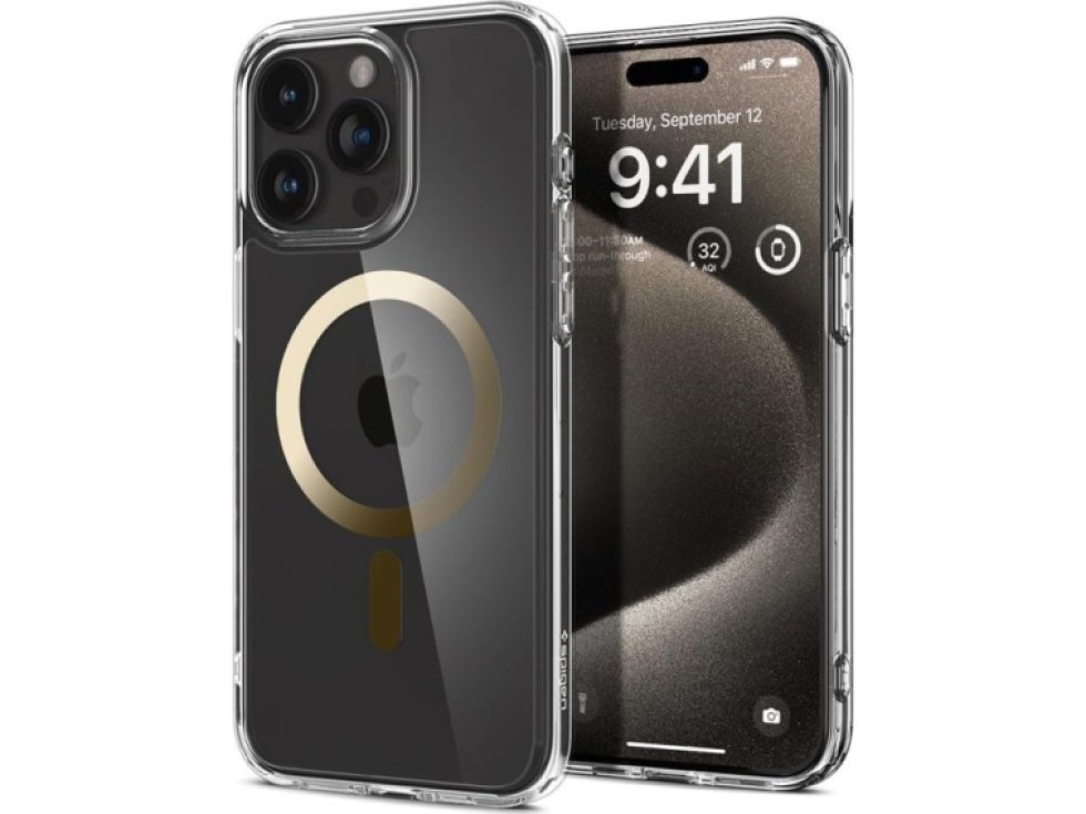 Ochranný kryt na iPhone 15 Pro - Spigen, Ultra Hybrid MagSafe Gold