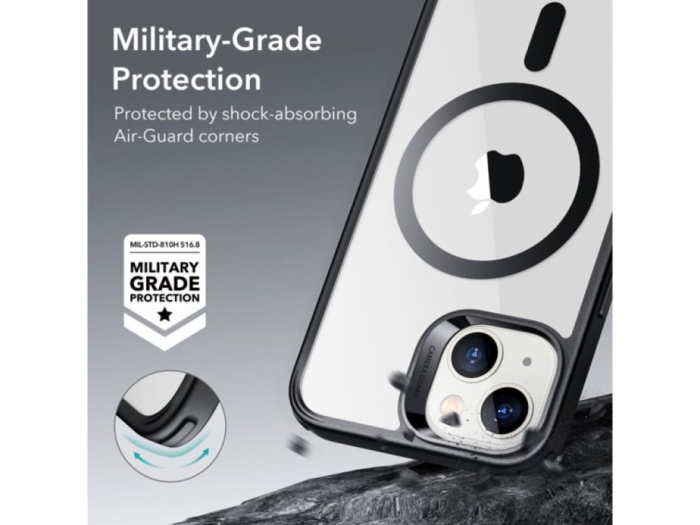 Ochranný kryt pro iPhone 14 PLUS - ESR, Classic Hybrid HaloLock Clear/Black