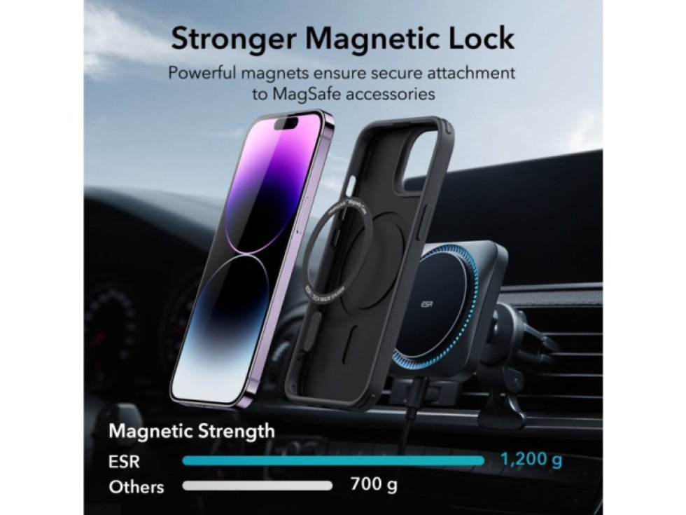 Ochranný kryt pro iPhone 14 Pro MAX - ESR, Classic Hybrid HaloLock Black