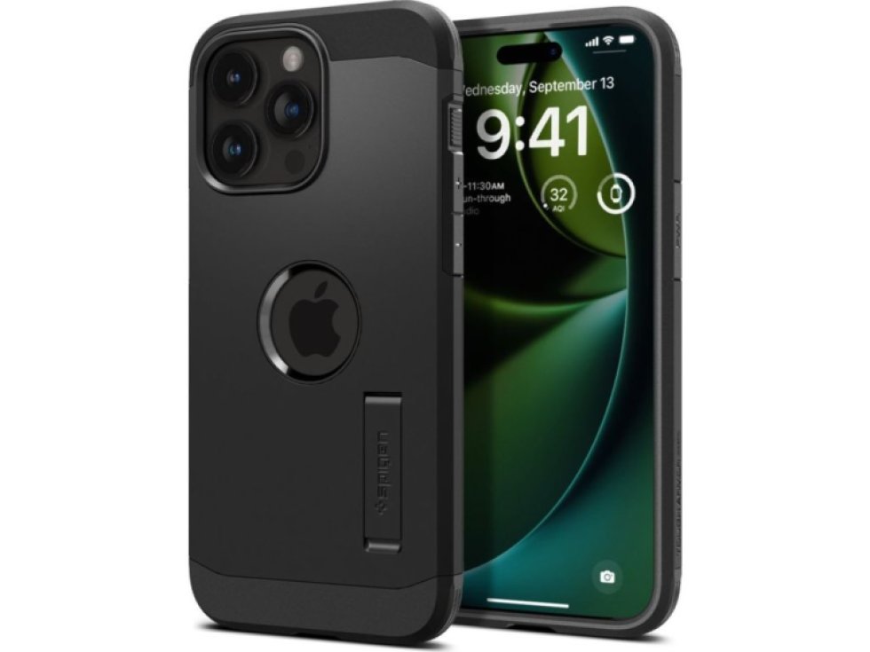 Ochranný kryt na iPhone 15 Pro MAX - Spigen, Tough Armor MagSafe Black