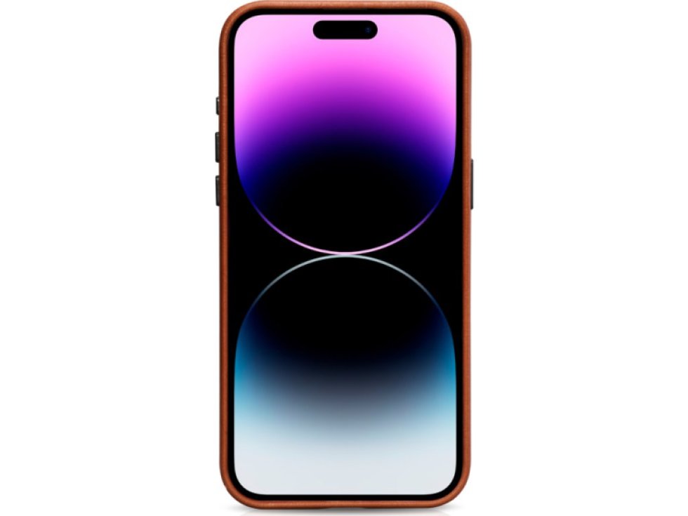 Kožený obal na iPhone 15 Pro - iCarer, OilWax MagSafe Retro WMI15230602-SN