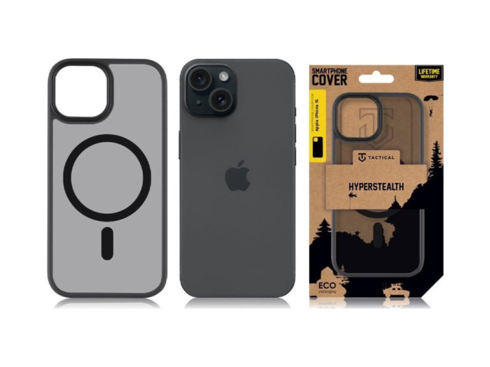 Ochranný kryt na iPhone 15 - Tactical, MagForce Hyperstealth Asphalt