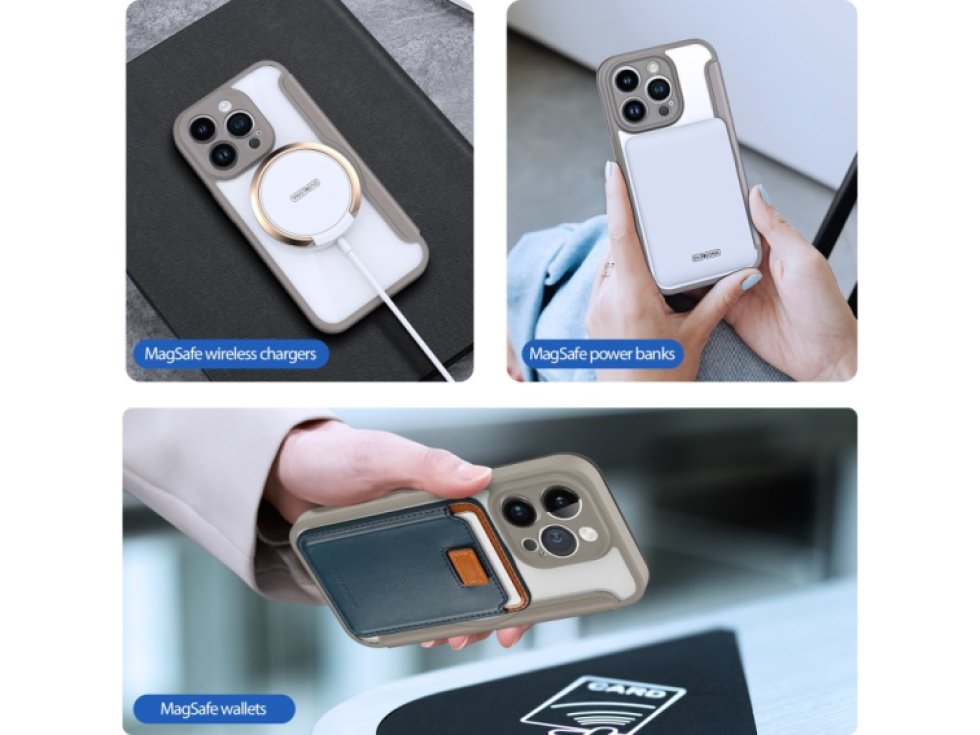 Ochranné pouzdro pro iPhone 14 Pro - DuxDucis, SkinX Pro with MagSafe Beige