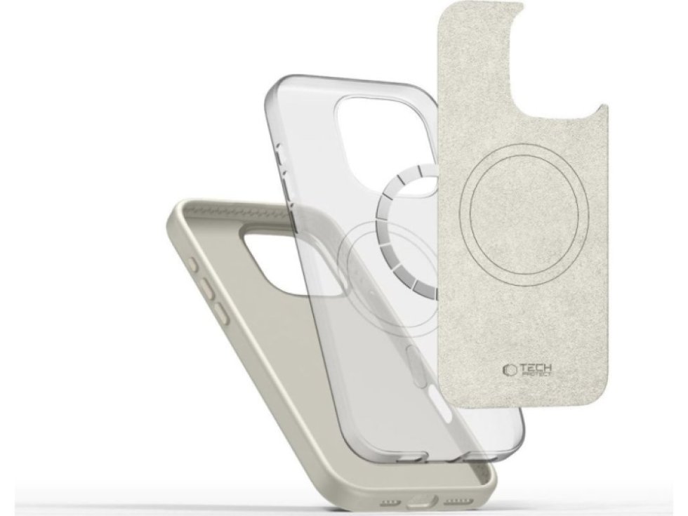 Ochranný kryt na iPhone 16 Pro MAX - Tech-Protect, Pure MagSafe Cosmic Latte