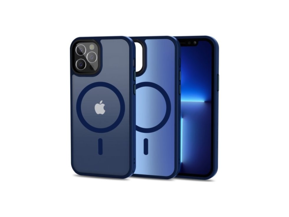 Ochranný kryt pro iPhone 12 / 12 Pro - Tech-Protect, Magmat MagSafe Matte Navy