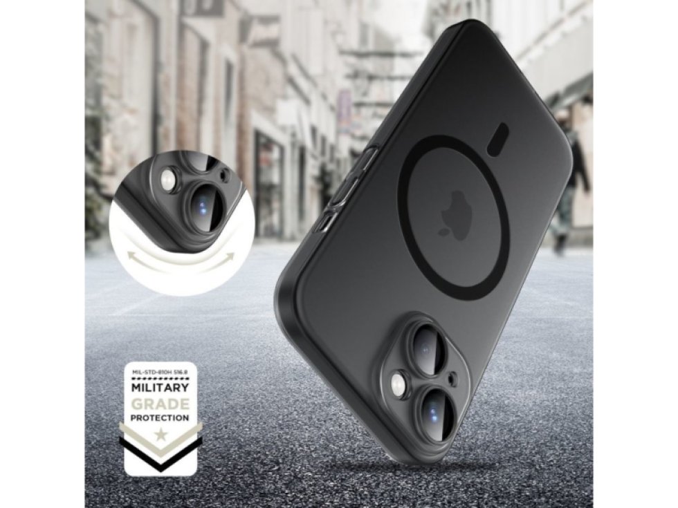 Ochranný kryt na iPhone 15 - Tech-Protect, MagSlim MagSafe Black