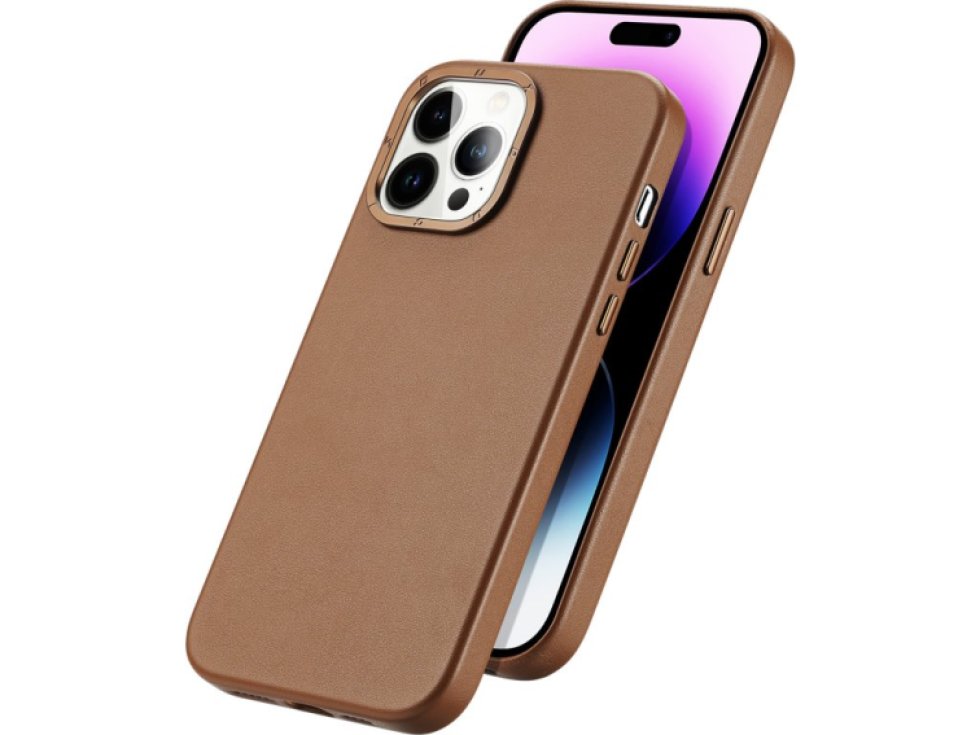 Ochranný kryt na iPhone 14 Pro MAX - DuxDucis, Grit with MagSafe Brown